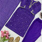 Purple Bandhani Print Kurta Set with Dupatta
