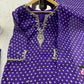Purple Bandhani Print Kurta Set with Dupatta