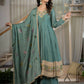 Sage Green Crinkle Anarkali Palazzo Set