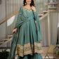 Sage Green Crinkle Anarkali Palazzo Set