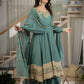 Sage Green Crinkle Anarkali Palazzo Set
