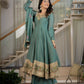Sage Green Crinkle Anarkali Palazzo Set