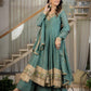 Sage Green Crinkle Anarkali Palazzo Set