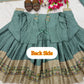 Sage Green Crinkle Anarkali Palazzo Set