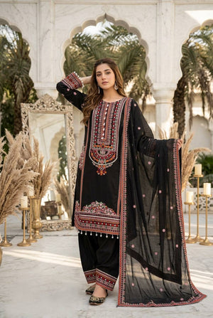 Mul Chanderi Mirror Suit