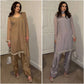 Embroidered Faux Georgette Suit Set with Dupatta