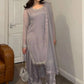 Embroidered Faux Georgette Suit Set with Dupatta
