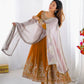 Designer Heavy Georgette Embroidered Party Wear Gown Set