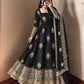 Ivory Peacock Feather Anarkali Gown