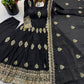 Ivory Peacock Feather Anarkali Gown