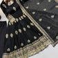 Ivory Peacock Feather Anarkali Gown