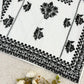 Black Chain Stitch work with White Kurta Set