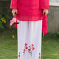 Red Mul Chanderi Kurta with Tulip Palazzo