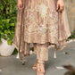 Champagne Shimmer Silk Kurta Pant Set
