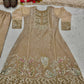 Champagne Shimmer Silk Kurta Pant Set