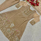 Champagne Shimmer Silk Kurta Pant Set