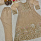 Champagne Shimmer Silk Kurta Pant Set