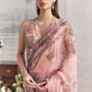 Orgenza Mirror Floral Printed sequence embroidery Saree