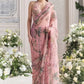 Orgenza Mirror Floral Printed sequence embroidery Saree