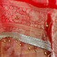 Red Tissue Ghungroo Saree for Karwa Chauth