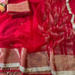 Red Tissue Ghungroo Saree for Karwa Chauth
