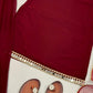 Wine Mirror Work Georgette Palazzo Set