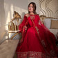Red Embroidered Anarkali Suit with Dupatta