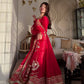 Red Embroidered Anarkali Suit with Dupatta