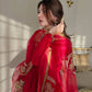 Red Embroidered Anarkali Suit with Dupatta
