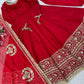 Red Embroidered Anarkali Suit with Dupatta