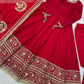 Red Embroidered Anarkali Suit with Dupatta