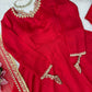 Red Embroidered Anarkali Suit with Dupatta