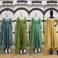 Mustard Foil Work Shimmer Gown