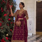 Embroidered Faux Georgette Suit Set with Dupatta