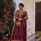 Embroidered Faux Georgette Suit Set with Dupatta