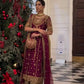 Embroidered Faux Georgette Suit Set with Dupatta