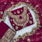 Embroidered Faux Georgette Suit Set with Dupatta