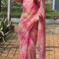 Orgenza Mirror Floral Printed sequence embroidery Saree