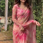 Orgenza Mirror Floral Printed sequence embroidery Saree