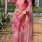 Orgenza Mirror Floral Printed sequence embroidery Saree