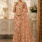 Orgenza Mirror Floral Printed sequence embroidery Saree