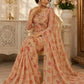 Orgenza Mirror Floral Printed sequence embroidery Saree
