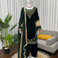 Embroidered Velvet Plazo Set
