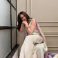 Ivory Satin Kurta Set with Ombre Dupatta
