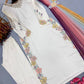 Ivory Satin Kurta Set with Ombre Dupatta
