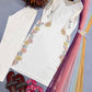 Ivory Satin Kurta Set with Ombre Dupatta
