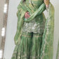 Crushed Shimmer Silk Sequin Sharara Set