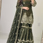 Crushed Shimmer Silk Sequin Sharara Set