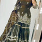 Crushed Shimmer Silk Sequin Sharara Set