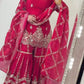Crushed Shimmer Silk Sequin Sharara Set